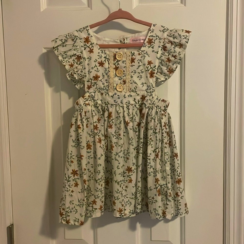 Toddler girls flare lace dress